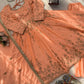 Chinon Silk Embroidered Gown Lehenga Set