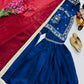 Chinon Silk Embroidered Kurti Palazzo Set with Dupatta