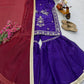 Chinon Silk Embroidered Kurti Palazzo Set with Dupatta