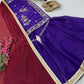 Chinon Silk Embroidered Kurti Palazzo Set with Dupatta