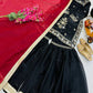Chinon Silk Embroidered Kurti Palazzo Set with Dupatta