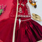 Chinon Silk Embroidered Kurti Palazzo Set with Dupatta