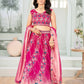 Chinon Silk Embroidered Lehenga Choli with Georgette Dupatta
