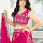 Chinon Silk Embroidered Lehenga Choli with Georgette Dupatta