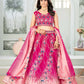 Chinon Silk Embroidered Lehenga Choli with Georgette Dupatta