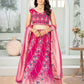 Chinon Silk Embroidered Lehenga Choli with Georgette Dupatta