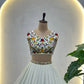 Chinon Silk Embroidered Lehenga Choli with Georgette Dupatta