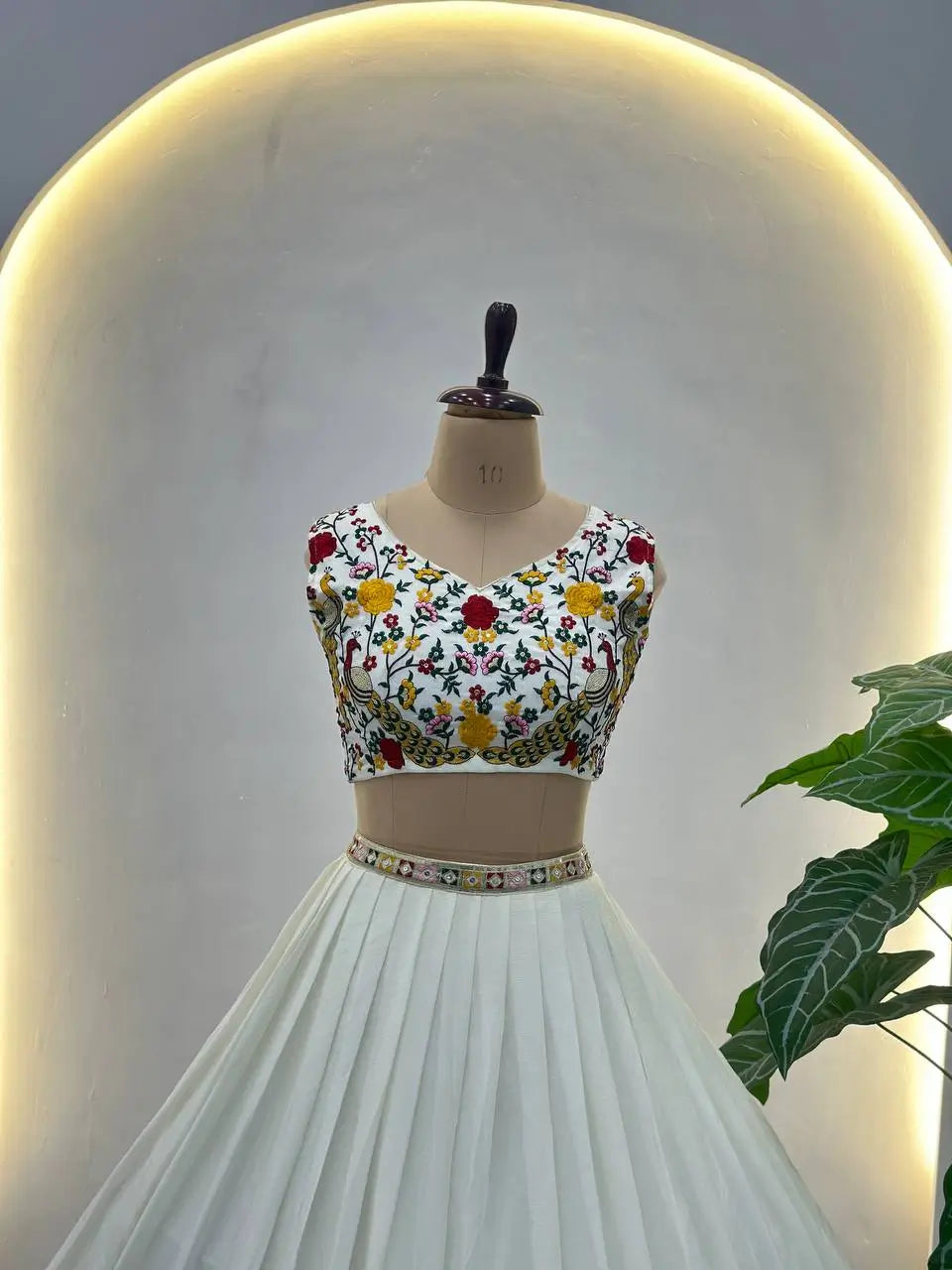 Chinon Silk Embroidered Lehenga Choli with Georgette Dupatta