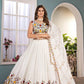 Chinon Silk Embroidered Lehenga Choli with Georgette Dupatta