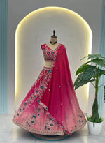 Chinon Silk Embroidered Lehenga Choli with Georgette Dupatta
