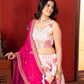 Chinon Silk Embroidered Lehenga Choli with Georgette Dupatta