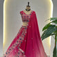 Chinon Silk Embroidered Lehenga Choli with Georgette Dupatta