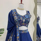 Chinon Silk Embroidered Lehenga Set with Dupatta