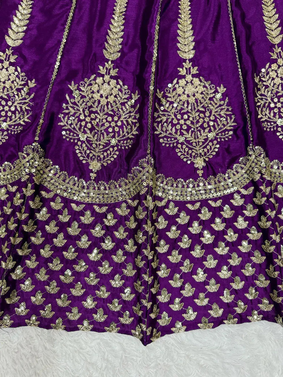 Chinon Silk Embroidered Lehenga Set with Dupatta