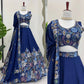 Chinon Silk Embroidered Lehenga Set with Dupatta