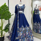 Chinon Silk Embroidered Lehenga Set with Dupatta