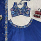 Chinon Silk Embroidered Lehenga Set with Dupatta