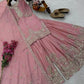 Chinon Silk Embroidered Palazzo Set with Dupatta – Fully Stitched & Ready to Wear