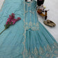 Chinon Silk Embroidered Palazzo Set with Dupatta – Fully Stitched & Ready to Wear