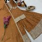 Chinon Silk Embroidered Palazzo Set with Dupatta – Fully Stitched & Ready to Wear