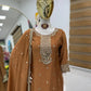 Chinon Silk Embroidered Palazzo Set with Dupatta – Fully Stitched & Ready to Wear