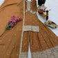 Chinon Silk Embroidered Palazzo Set with Dupatta – Fully Stitched & Ready to Wear