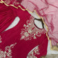 Chinon Silk Embroidered Palazzo Suit with Dupatta