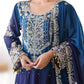Chinon Silk Embroidered Sharara Suit Set with Dupatta
