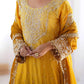 Chinon Silk Embroidered Sharara Suit Set with Dupatta
