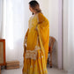 Chinon Silk Embroidered Sharara Suit Set with Dupatta