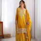 Chinon Silk Embroidered Sharara Suit Set with Dupatta