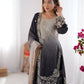 Chinon Silk Embroidered Sharara Suit Set with Dupatta