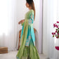Chinon Silk Embroidered Sharara Suit Set with Dupatta