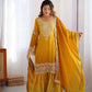 Chinon Silk Embroidered Sharara Suit Set with Dupatta
