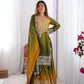 Chinon Silk Embroidered Sharara Suit Set with Dupatta