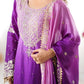 Chinon Silk Embroidered Sharara Suit Set with Dupatta