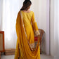 Chinon Silk Embroidered Sharara Suit Set with Dupatta