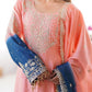 Chinon Silk Embroidered Sharara Suit Set with Dupatta