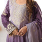 Chinon Silk Embroidered Sharara Suit Set with Dupatta