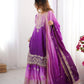 Chinon Silk Embroidered Sharara Suit Set with Dupatta