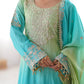 Chinon Silk Embroidered Sharara Suit Set with Dupatta