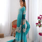 Chinon Silk Embroidered Sharara Suit Set with Dupatta