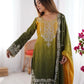 Chinon Silk Embroidered Sharara Suit Set with Dupatta