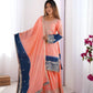 Chinon Silk Embroidered Sharara Suit Set with Dupatta