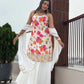 Chinon Silk Floral Palazzo Suit with Dupatta