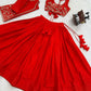 Chinon Silk Lehenga Choli with Embroidered Koti for Wedding and Festive Wear