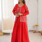 Chinon Silk Lehenga Choli with Embroidered Koti for Wedding and Festive Wear