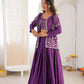 Chinon Silk Lehenga Choli with Embroidered Koti for Wedding and Festive Wear