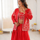 Chinon Silk Lehenga Choli with Embroidered Koti for Wedding and Festive Wear