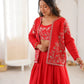 Chinon Silk Lehenga Choli with Embroidered Koti for Wedding and Festive Wear